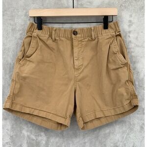 Bearbottom Shorts Mens Large Beige Khaki 5.5" Inseam Elastic Waist Preppy Cotton